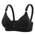 thumbnail image 2 of qolati Sports Bras for Women Wireless Push Up Plunge Seamless T-Shirt Bras Soft Comfort No Underwire Full Coverage Bralettes,Black,36, 2 of 3