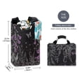 thumbnail image 2 of Yayeee Freestanding Laundry Hamper with Handle Collapsible Large Storage Basket for Clothes, Gothic Floral Print, 2 of 7