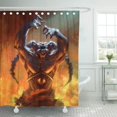 thumbnail image 1 of ABPHQTO Cortina de ducha Digital of Portrait Devil Demon in Hell Horns 152x180 cm ABPHQTO PKNMT60x72Shower-6746, 1 of 2