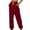 Wine, variant on LEBONYARD Clearance Pants for Women under $10,Women Casual Trousers High Waist Drawstring with Multi-Pockets Long Pants Dark Gray S