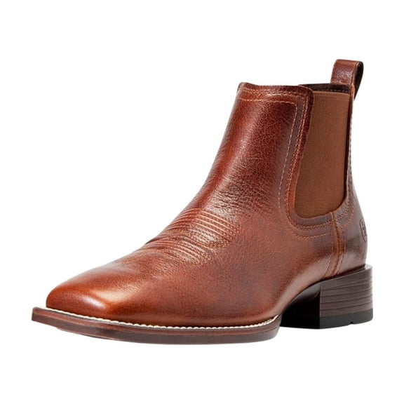 Ariat Men's Booker Chelsea Wide Square Toe Western, Royal Brown, 12, Medium
