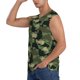thumbnail image 3 of Fotbe Camouflage Shark Men's Camiseta sin Mangas Estampada para Hombres, Playera Casual para Gimnasio, Entrenamiento, Playa-Large, 3 of 7