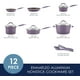 thumbnail image 2 of Rachael Ray Cucina - Batería de cocina antiadherente, porcelana dura, 12 piezas, Morado, 2 of 5