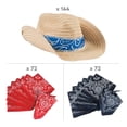 thumbnail image 2 of Fun Express Mega Bulk Adult Western Dress-Up Accessory - Complete Western Essentials Hats Bandanas Scarves Themed Events Parties Costume Fun - Perfect for Receptions Showers Celebrations - 144 Pieces, 2 of 2