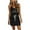 Black, variant on IROINNID Sundress For Women Summer Elastic Waist Camis Sleeveless V-Neck Dress Short Prints Dress