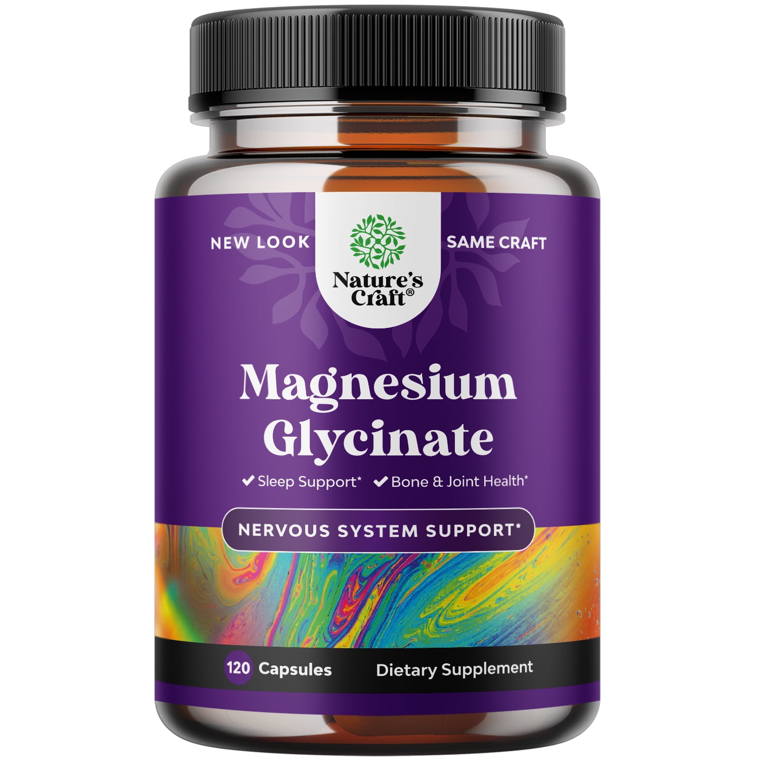 Magnesium Glycinate Mineral Supplement - Calming Magnesium Supplement for Women and Mens Natural Immune Support Bone Health Mood Support Heart Health and Muscle Recovery - 120 Count