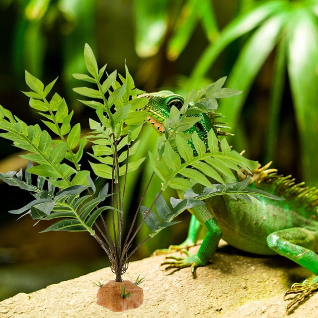 UPGRATOR Planta Decorativa Para De Reptiles Con Base Pesada Para Mayor Estabilidad