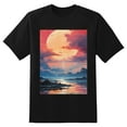 thumbnail image 2 of Plus Size Shirt for Women Oversized Black Tops for Women Short Sleeves Shirt for Women Sunset T Shirt Crewneck Shirt for Women M, 2 of 5