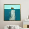 thumbnail image 5 of Modern Artwork, Trendy Artwork, Underwater Wall Decor, Crude Area The Whale Large and Ship, Whale Art, Animal Printed, Canvas Wall Decor - Natural Framed, 5 of 6