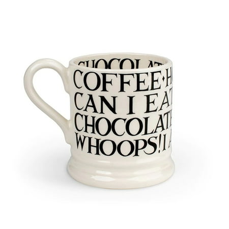 

Black Toast All Over Writing 1/2 Pint Mug