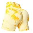 thumbnail image 4 of IWRICH Seamless Workout Shorts for Women High Waist Gym Scrunch Tie Dye Short Booty Lifting Yoga Shorts Yellow XL, 4 of 4