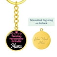 thumbnail image 5 of Dog Mom Keyring Treeing Tennessee Brindle Mama Circle Keychain Stainless Steel or 18k Gold, 5 of 12