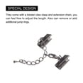 thumbnail image 4 of Unique Bargains 20Sets Ribbon Crimp Clamp Ends with Lobster Claw Clasps & Chain 16mm Metallic Black, 4 of 7