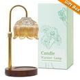 thumbnail image 5 of Hyindoor Flower Candle Warmer Lamp with Timer Adjustable Height, Vintage Wax Melt Warmer for Scented Wax with 2 GU10 Bulbs, Birthday Gifts for Women, Mom Gifts Idea, 5 of 9