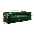 thumbnail image 3 of SEENYOO 78.8" Cloud Couch, Small Couches for Living Room, Convertible Corduroy Floor Sleeper, Comfy Futon with Pillow Back & Armrest, Boneless Modular, Easy Setup, Green, 3 of 18