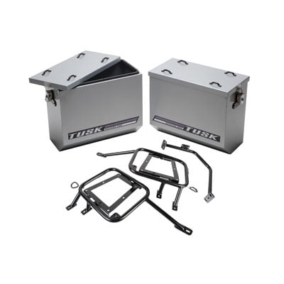Aluminum Panniers with Pannier Racks Large Silver for Honda Africa Twin DCT CRF1000D 2016-2017
