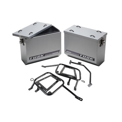 Aluminum Panniers with Pannier Racks Large Silver for Honda Africa Twin DCT CRF1000D (Best Panniers For Africa Twin)