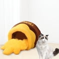 thumbnail image 4 of Casa de cama para gatos, , alfombrilla para , cojín para gatos, forma de tarro , mascotas Marrón jinwen Cama para gatos de interior, 4 of 8