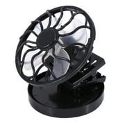 Akozon Electric Clip-on Solar Powered Mini Fan Air Conditioner Cooling Cell Fan Travel Camping Hiking Cooling, Cooling Cell Fan, Electric Fan