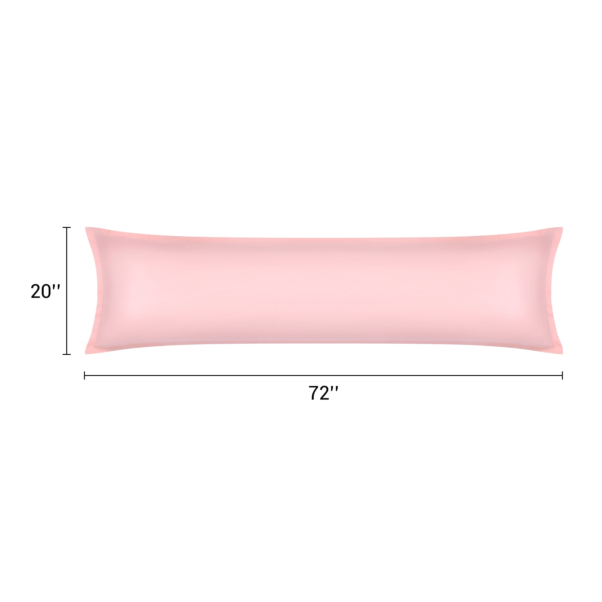 Unique Bargains 1 Pcs Pillow Cases Breathable Cooling Pillow Covers Pink 20"x72"