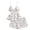 White, variant on Women's Love Smile Heart Print Pajama Set Lace Cami Top and Matching Shorts 2 Piece Spaghetti Strap Sleepwear Lounge Set