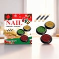 thumbnail image 2 of Pigmentos metálicos para uñas en 3 colores: verde/rojo/cromo, textura fina, fáciles de aplicar, para uñas de gel/manicuras DIY, con palitos de esponja, 0,35 g cada uno, 2 of 8