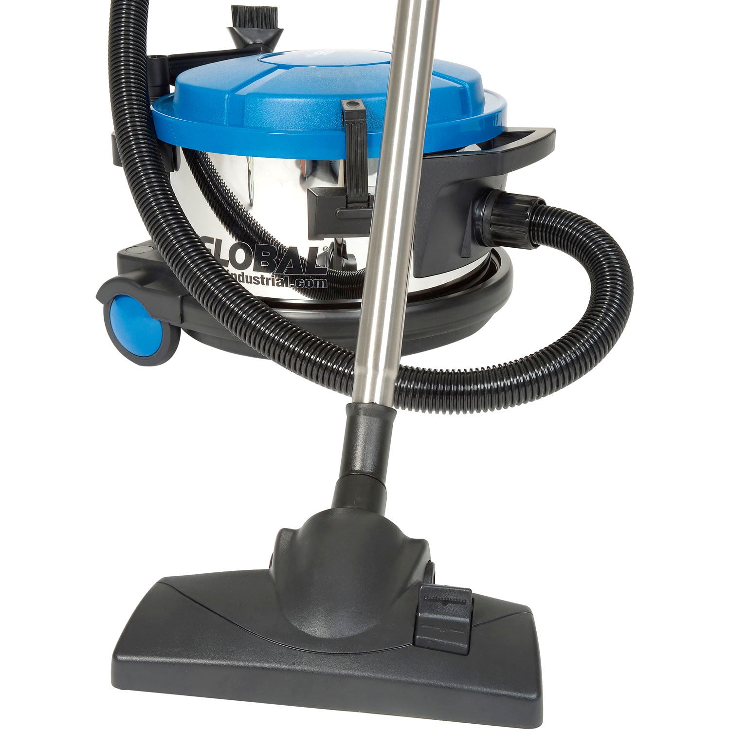 Global Industrial 4 Gallon HEPA Canister Vacuum, Stainless Steel