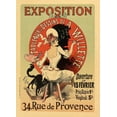 thumbnail image 2 of Cheret, Jules 14x18 Gold Ornate Wood Framed with Double Matting Museum Art Print Titled - Exposition Willette, 2 of 4