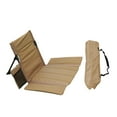 thumbnail image 1 of Silla de piso para playa, asiento para adultos, tumbona plegable resistente con bolsa de transporte para viajes, montañismo, senderismo, camping, etc. Marrón, 1 of 8