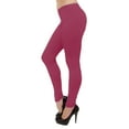 thumbnail image 2 of Vivian's Fashions Extra Long Leggings - Cotton, Misses Size (Burgundy, 6X), 2 of 3