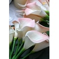 thumbnail image 2 of Mini Artificial Calla Lily 10 Stem Bridal Bouquets Artificial Latex Real Touch Flowers for Home Party Decor (Teal Blue White), 2 of 5