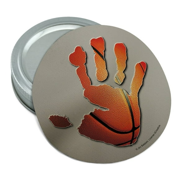 Hand Print Basketball Get a Grip Round Rubber Non-Slip Jar Gripper Lid Opener