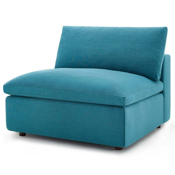 Modern Contemporary Urban Design Living Room Lounge Club Lobby Armchair Accent Chair, Fabric, Aqua Blue