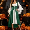 thumbnail image 6 of LEKWK Renaissance Dress Women Vintage Medieval Dress Lace-Up Corset Flowy Halloween Dress for Halloween Cosplay Theme Party Dress Up, 6 of 8