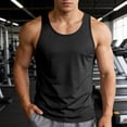 thumbnail image 4 of Sleeveless Shirts for Men Performance Tank Tech Muscle Tee Ultra Soft Moisture Wicking Fitness Black M, 4 of 9