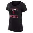 thumbnail image 2 of Women's G-III 4Her by Carl Banks Black Houston Rockets Super-Slim Fit Lightweight Team Logo T-Shirt, 2 of 3