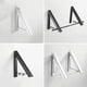 thumbnail image 1 of Tendedero de aluminio negro sin perforaciones para balcón, para baño, montado en la pared, plegable, invisible, para ropa, 1 of 4
