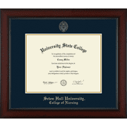 Seton Hall University College of Nursing Diploma Frame, Document Size 11" x 8.5"