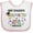 White and Pink, variant on Inktastic My Daddy Graduated and I'm Super Proud Boys or Girls Baby Bib