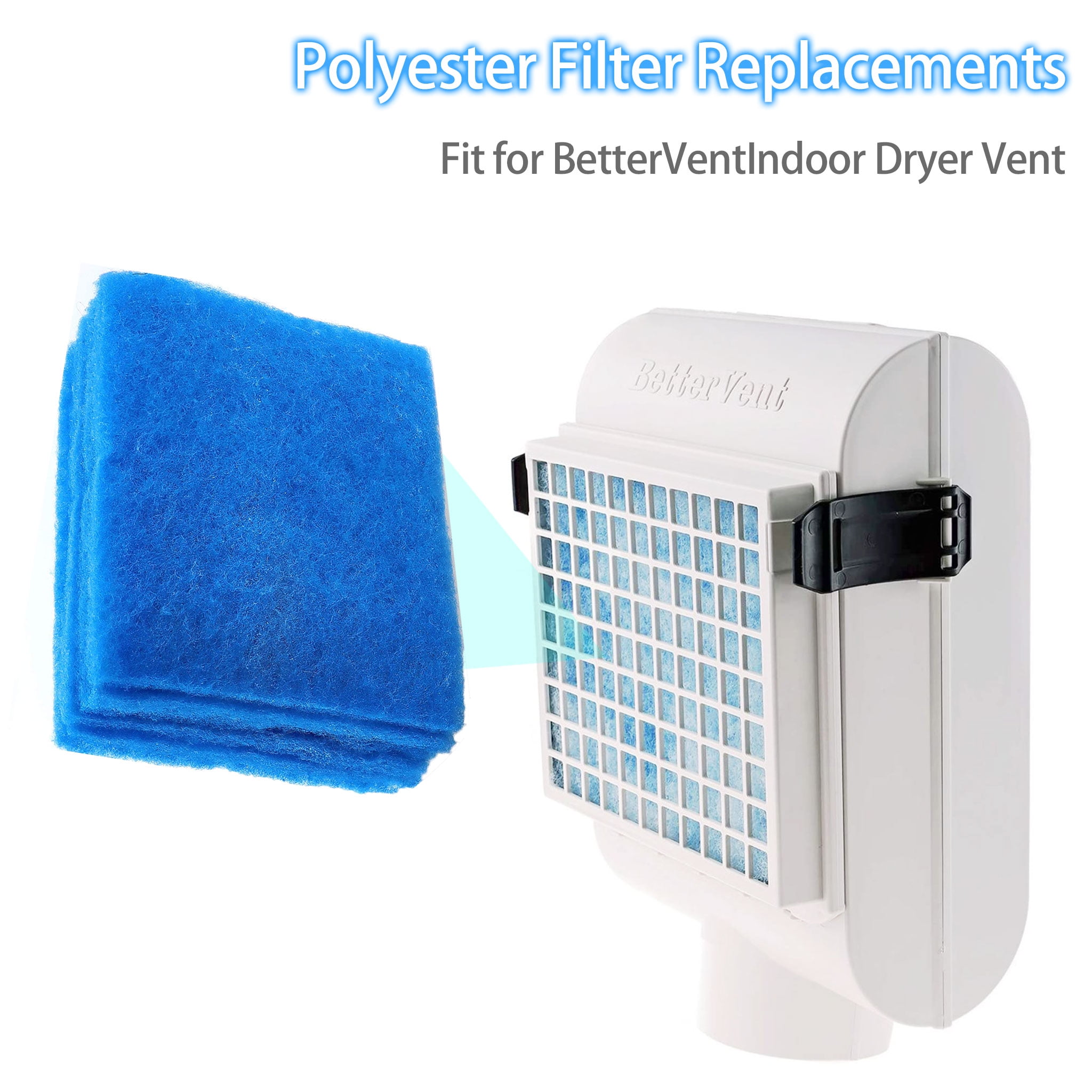 Beaquicy Polyester Dryer Ventilation Filters 12 Pack - Easy Fit, Durable, High-Performance