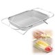 thumbnail image 3 of Cesta plegable de acero inoxidable para fregadero, lavabo retráctil para verduras | Escurridor de fregadero extensible para secar platos | Escurridor sobre el fregadero para tazas, platos y ollas |, 3 of 4