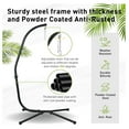 thumbnail image 6 of Patio Hammock Stand Only, Hammock Chair Metal C-Stand with Hanging Chain, Max Load 330lbs, Black, 6 of 7
