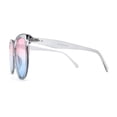 thumbnail image 4 of Womens Oversize Nerdy Round High Temple Horn Rim Sunglasses Slate Pink Blue, 4 of 4