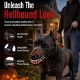 thumbnail image 5 of Scary Hell Hound Beast Latex Dog Muzzle Mask, Lifelike Teeth Adjustable Pet Costume for Halloween Cosplay Trick or Treat Photo Shoots, 5 of 9