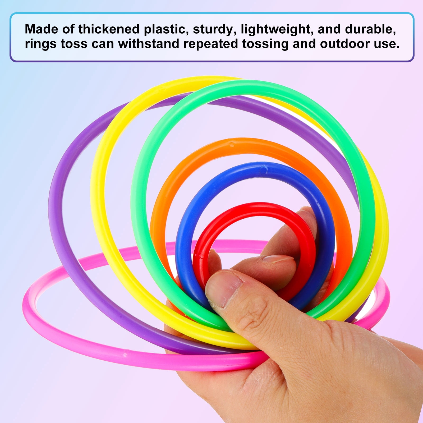 Uxcell Plastic Toss Ring 3.15 Inch, 60 Pack Sports Rings Toss Game for Carnival Outdoor Games, Red/Blue