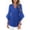 Blue, variant on Women Boho Tops Blouse V Neck 3/4 Sleeve Polka Dot Flowy Ruffle Casual Loose Sparkling Mesh Party Vacation Top, Silver XXL