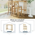 thumbnail image 4 of Harper & Bright Designs 3 Pieces Wood Bar Height Dining Table Set, Farmhouse Rectangle Kitchen Breakfast Nook with 2 Chairs for Small Places, Natural+Beige, 4 of 16