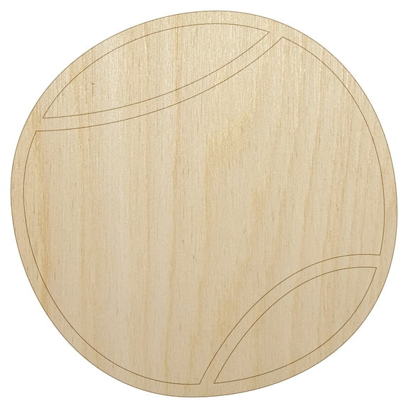 Tennis Ball Doodle Wood Shape Unfinished Piece Cutout Craft DIY Projects - 4.70 Inch Size - 1/8 Inch Thick