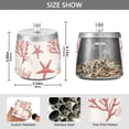 thumbnail image 2 of Yayeee Ashtray with Lid for Cigarette Smokeless Stainless Steel Home Ash Holder, White Starfish, 2 of 7