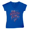 thumbnail image 5 of Country Girl USA Flag Women's V-Neck T-shirt Patriotic Southern Cowgirl Red White Blue American Pride Life Lovers Gift Tee, 5 of 7